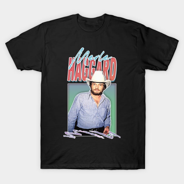 Merle Haggard / Retro Style Country Music Fan Gift T-Shirt by DankFutura